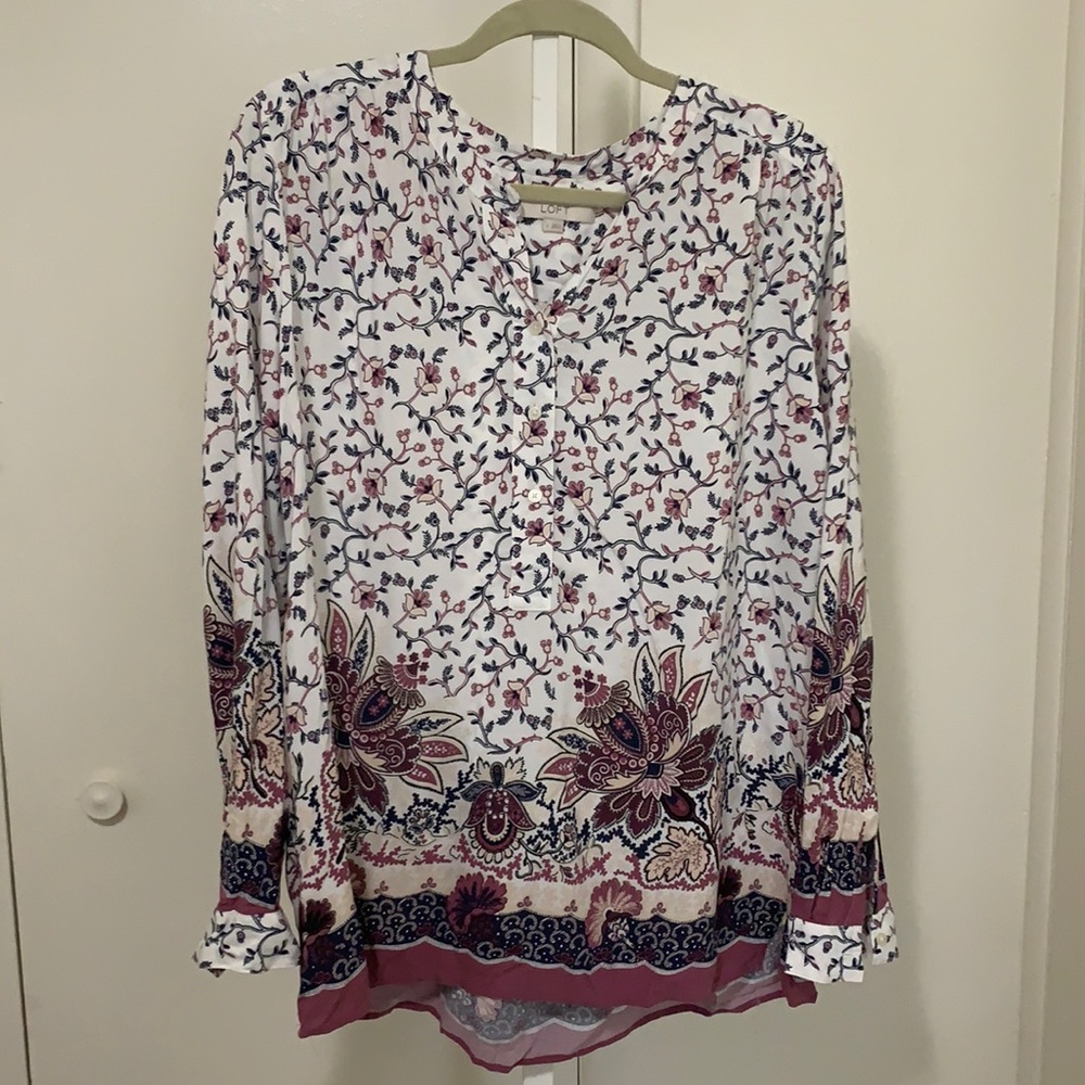LOFT Floral Blouse